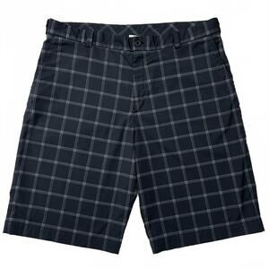 Nike Golf Shorts Men’s Size 36 Navy Blue Plaid Athletic Performance Stretch